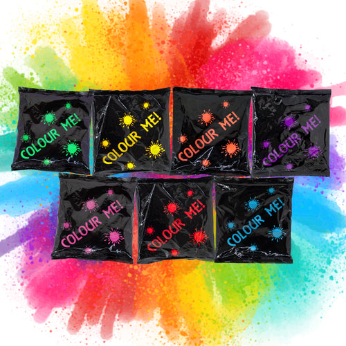 Holi Colour Powder 3.5kg Rainbow Warrior Pack (7 x 500g bags)